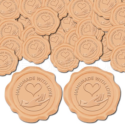 CRASPIRE 100Pcs Adhesive Wax Seal Stickers DIY-CP0011-01D-1