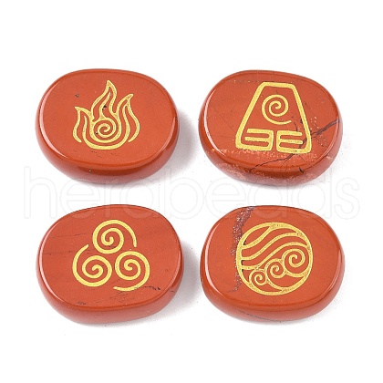 4Pcs 4 Styles Natural Red Jasper Display Decorations G-F786-02B-03-1