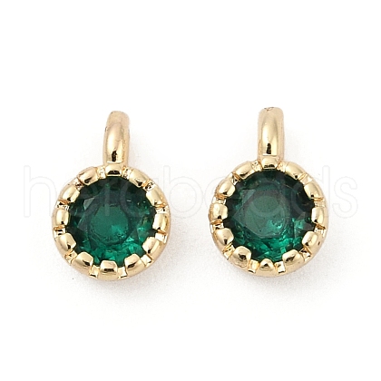 Brass Pave Cubic Zirconia Pendants KK-H204-03KCG-06-1