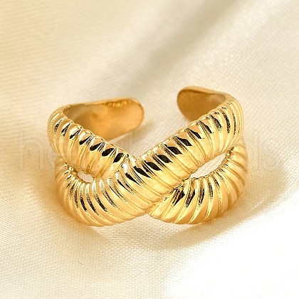 304 Stainless Steel Cuff Rings RJEW-V014-06A-G-1