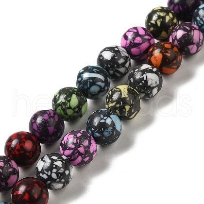 Synthetic Gemstone Dyed Beads Strands G-P507-03B-06-1
