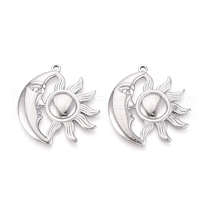 304 Stainless Steel Pendants STAS-T065-09P-1
