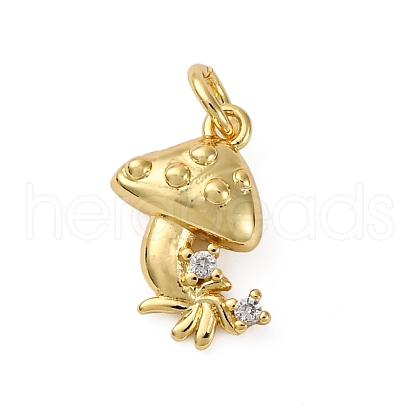 Brass Micro Pave Cubic Zirconia Pendants KK-P308-24G-1