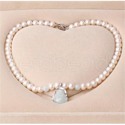 Mother's Day Jewellery Natural Freshwater Pearl Beaded Necklaces for Women WGE4EAE-13-1