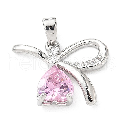 Brass Micro Pave Cubic Zirconia Pendants KK-N254-225P-1