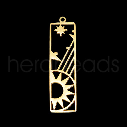 PVD Vacuum Plating 201 Stainless Steel Pendants STAS-T056-LA709-2-1