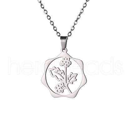 Stainless Steel Pendant Necklaces PW-WG57218-09-1