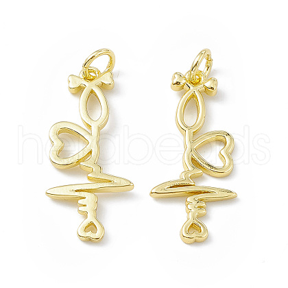 Rack Plating Brass Pendants KK-B065-02G-1