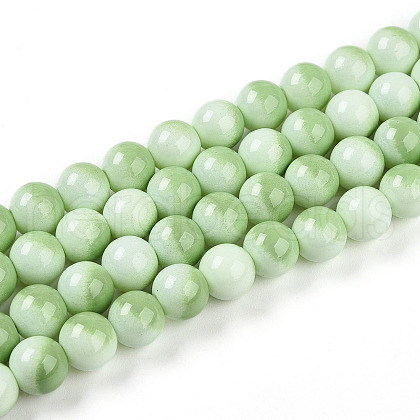Baking Painted Glass Beads Strands DGLA-N012-8mm-04-1