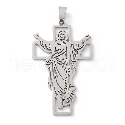 201 Stainless Steel Big Pendants STAS-S157-26P-1