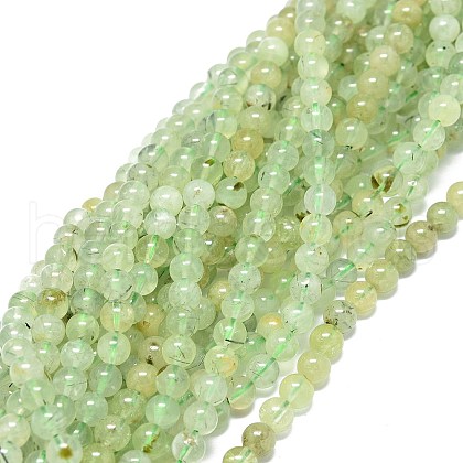 Natural Prehnite Beads Strands G-O201A-06E-1