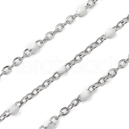 304 Stainless Steel Enamel Link Chains CHS-A015-02P-03-1