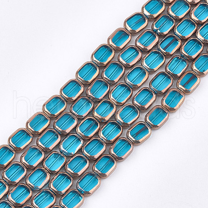 Electroplate Glass Beads Strands EGLA-S188-10F-1