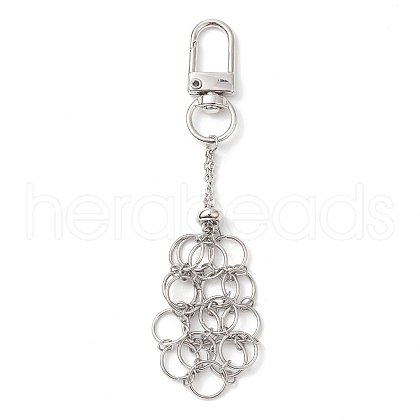 304 Stainless Steel Empty Stone Holder Chain Pouch Pendant Decorations HJEW-JM01884-01-1