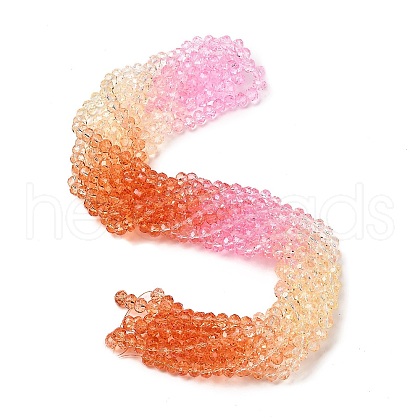 Transparent Painted Glass Beads Strands X1-DGLA-A034-T8mm-A20-1