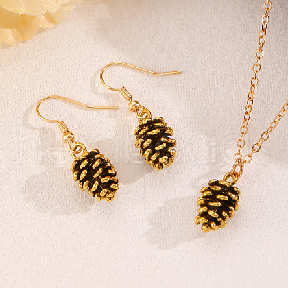 Fashionable Alloy Dangle Earrings & Pendant Necklaces Sets FS-WG44DA2-01-1