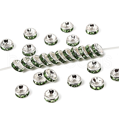 Brass Grade A Rhinestone Spacer Beads RB-A014-Z6mm-07S-1
