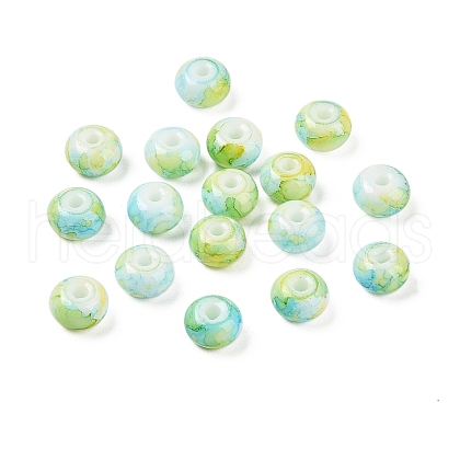 Opaque Spray Painted Glass Beads X1-GLAA-G118-01B-1
