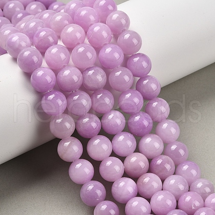 Natural Dyed Yellow Jade Gemstone Bead Strands X-G-R271-10mm-Y09-1