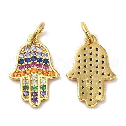 925 Sterling Silver Micro Pave Cubic Zirconia Pendants STER-I010-33G-1