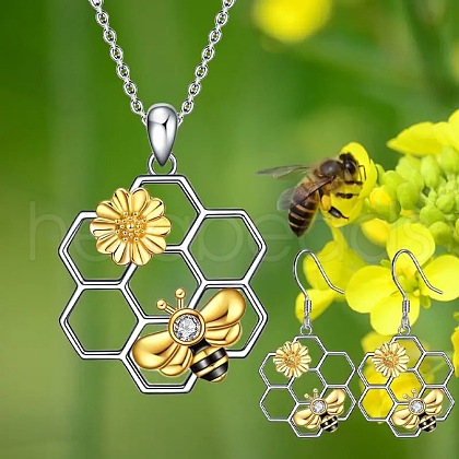 Alloy Pendant Necklaces & Stud Dangle Earrings Sets FS-WG60DFE-04-1