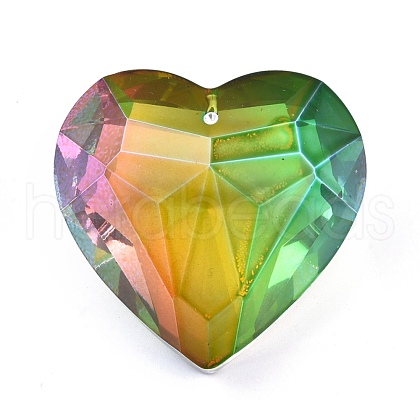 K9 Glass Rhinestone Pendants GLAA-Q087-03-1