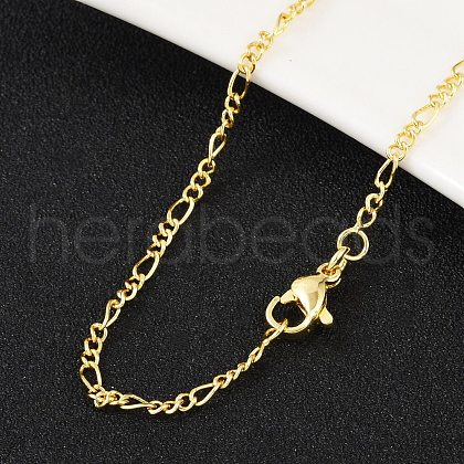 Brass Figaro Chains Necklace for Women NJEW-P265-28G-1