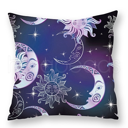 Sun Moon Star Pattern Velvet Throw Pillow Covers PW-WG53794-09-1