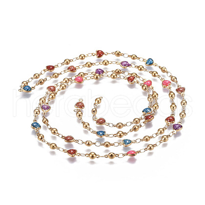 304 Stainless Steel Enamel Chains CHS-P006-14G-1