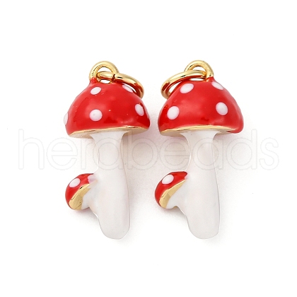 Brass Enamel Pendants KK-Q098-15G-A-1