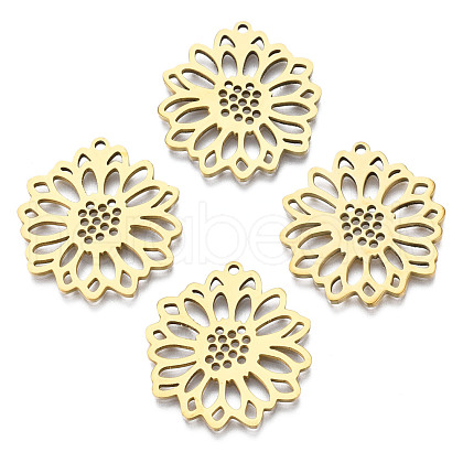 Ion Plating(IP) 201 Stainless Steel Pendants STAS-N098-047LG-1