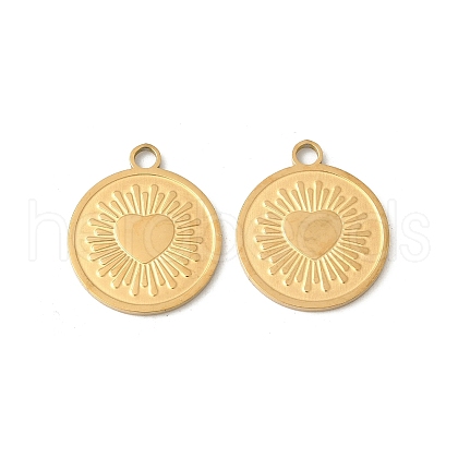 304 Stainless Steel Pendants STAS-V015-35G-1