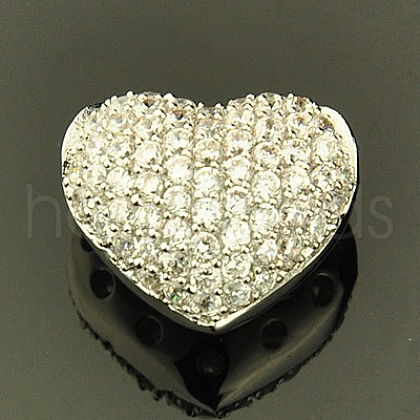 Brass Cubic Zirconia Pendants ZIRC-D007-1P-1