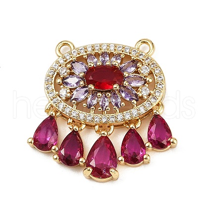Brass Micro Pave Cubic Zirconia Pendants KK-S526-11G-A-1