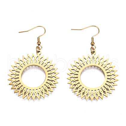 201 Stainless Steel Dangle Earrings STAS-S105-JN623-2-1