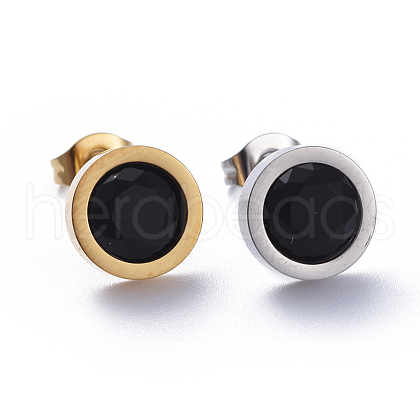 304 Stainless Steel Stud Earrings STAS-D0001-06B-1