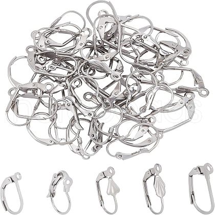 Unicraftale 304 Stainless Steel Leverback Earring Findings STAS-UN0004-53P-1