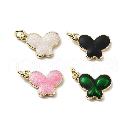 Brass Enamel Charms KK-Z114-20G-1