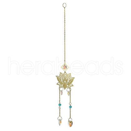 Brass Hanging Suncatchers HJEW-P018-A01-1
