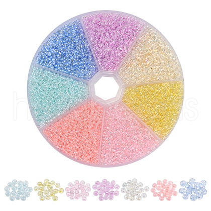 7000Pcs 7 Style Opaque Colours Glass Seed Beads SEED-YW0001-75-1