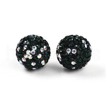 Polymer Clay Pave Rhinestone Beads RB-T018-01F-1