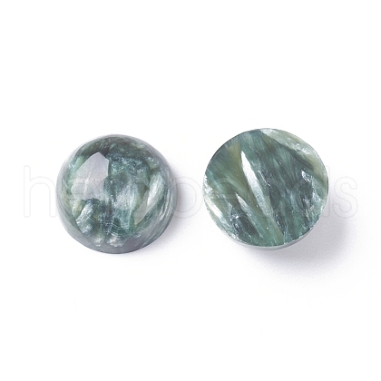 Natural Seraphinite Cabochons G-E557-07C-1