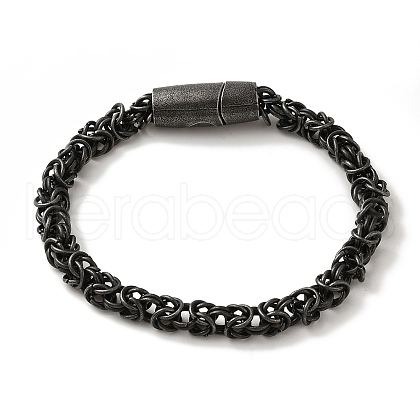 316 Surgical Stainless Steel Byzantine Chain Bracelets BJEW-Q349-14B-1