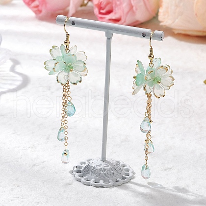Flower Dangle Earrings EJEW-TA00636-02-1