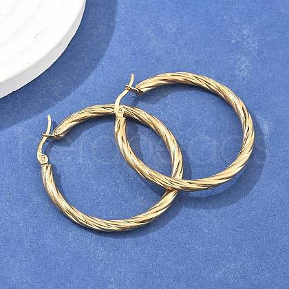 304 Stainless Steel Hoop Earrings EJEW-H322-17G-1