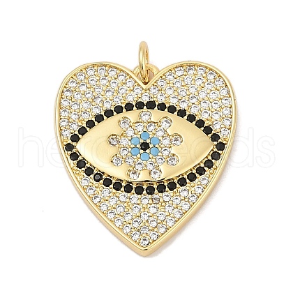 Brass Micro Pave Cubic Zirconia Pendants KK-U058-58C-G-1