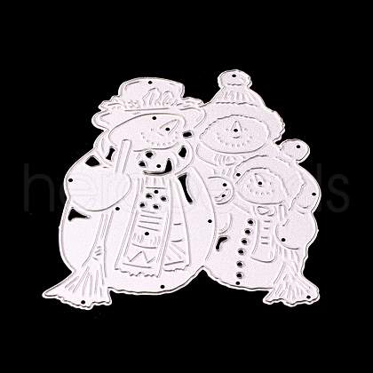Snowman Frame Metal Cutting Dies Stencils X-DIY-WH0050-09-1