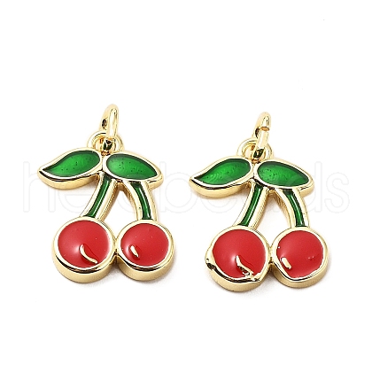 Brass Enamel Charms KK-L237-029G-02-1