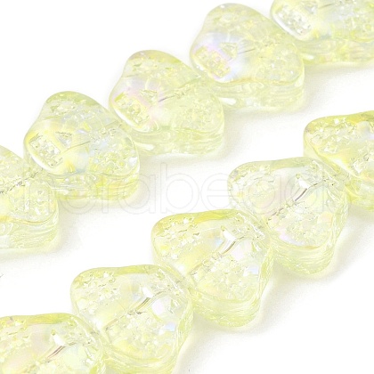 Transparent Electroplate Glass Beads Strands EGLA-F158-FR01-A-1