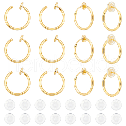 Unicraftale 20Pcs 304 Stainless Steel Clip-on Earring Findings STAS-UN0055-12-1